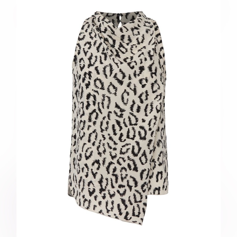ALC Silky Animal Print Sleeveless Blouse